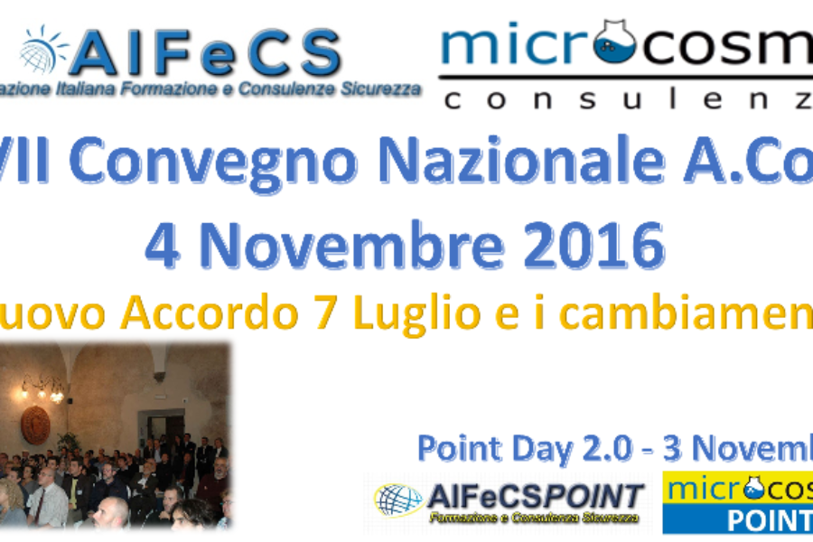 VII Convegno Nazionale A.Co.: il nuovo accordo e i cambiamenti