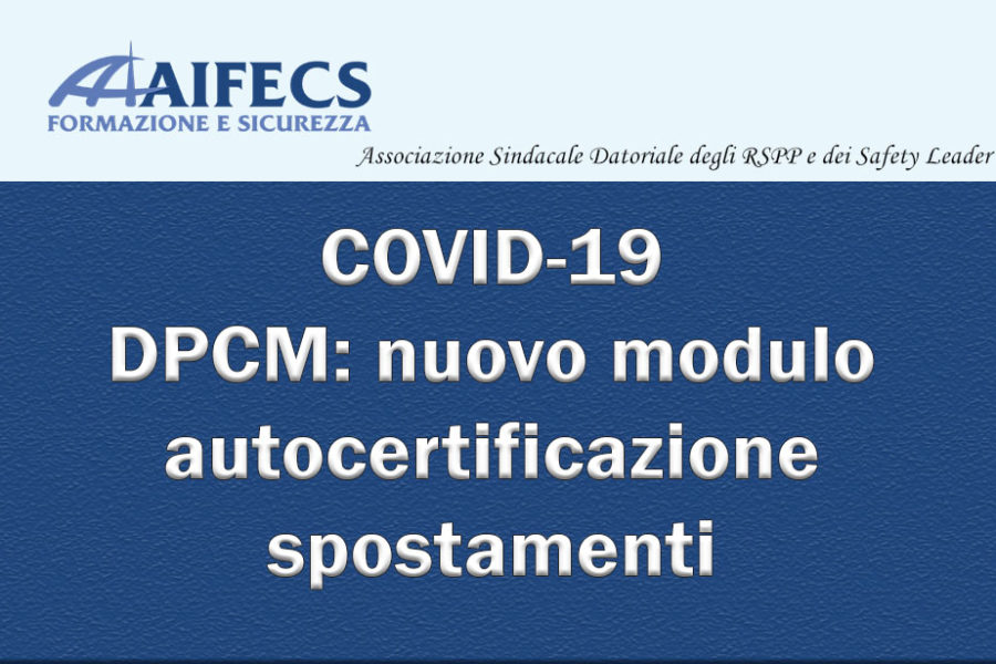 Covid-19: Nuovo modulo autocertificazione spostamenti (DPCM 22.03.2020)